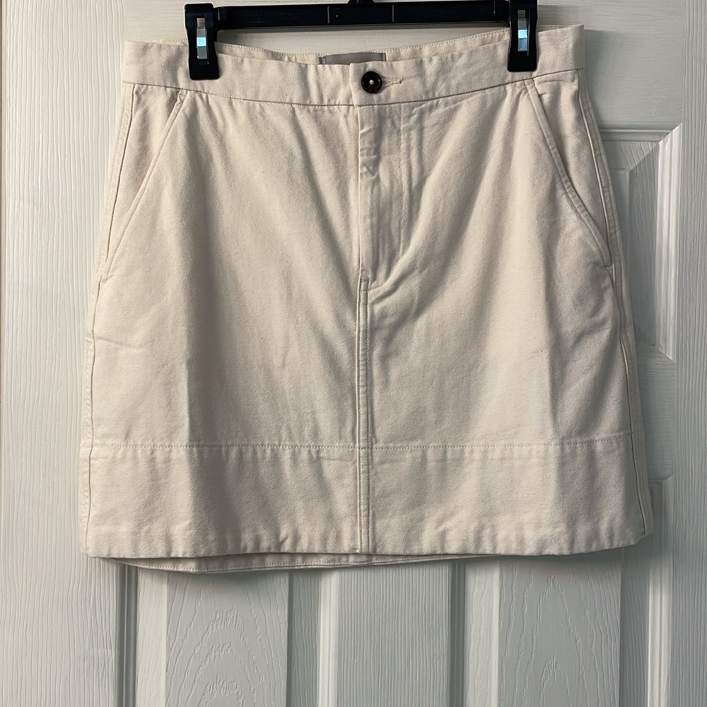 EVERLANE 100% Cream cotton skirt size 10